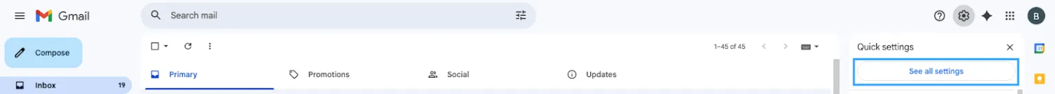 Chọn xem tất cả tùy chọn cài đặt
