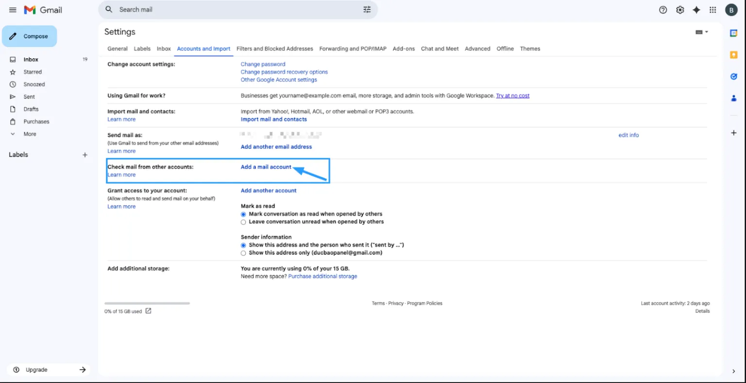 Truy cập vào mục Tài khoản và Nhập