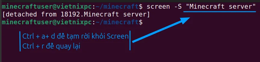 Tạm rời khỏi Screen