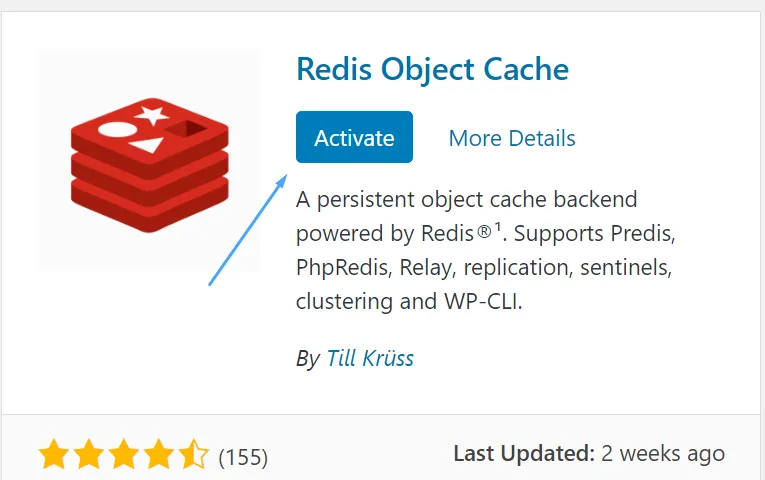 Kích hoạt plugin Redis Object Cache