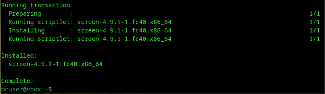 Cài đặt Screen trên Fedora
