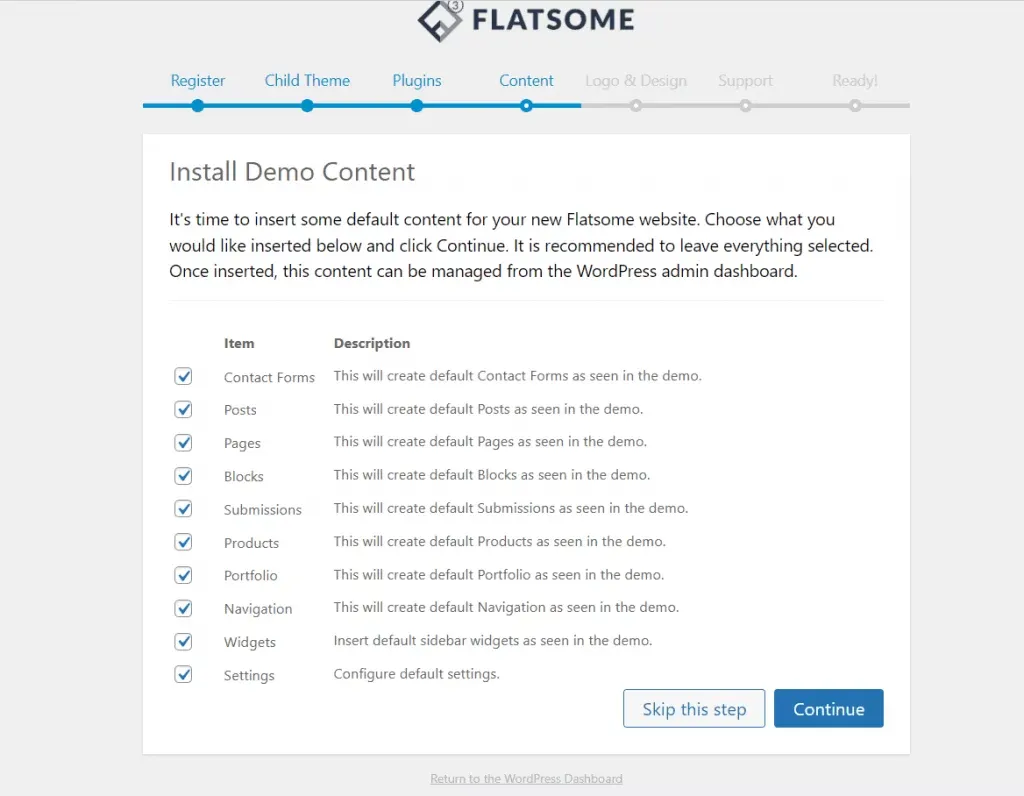 Demo website
