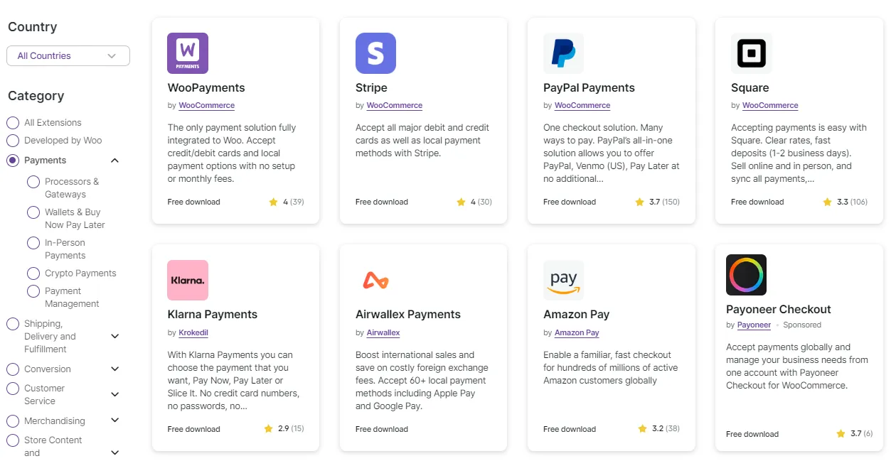 WooCommerce tích hợp nhiều hệ thống thanh toán đa dạng