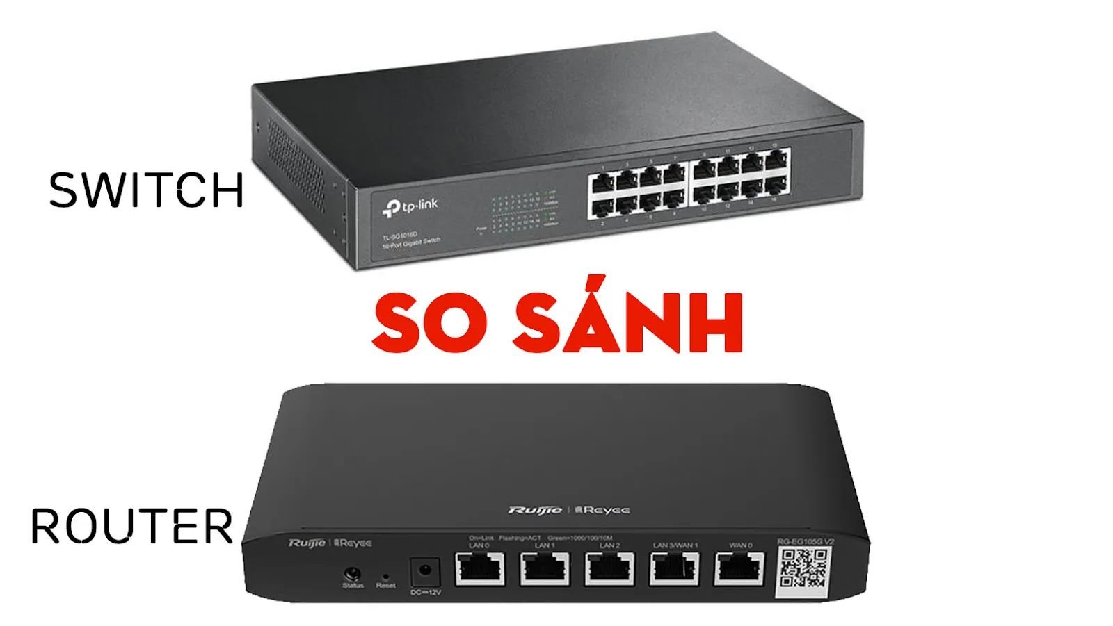 Bảng so sánh chi tiết 2 thiết bị Switch và Router