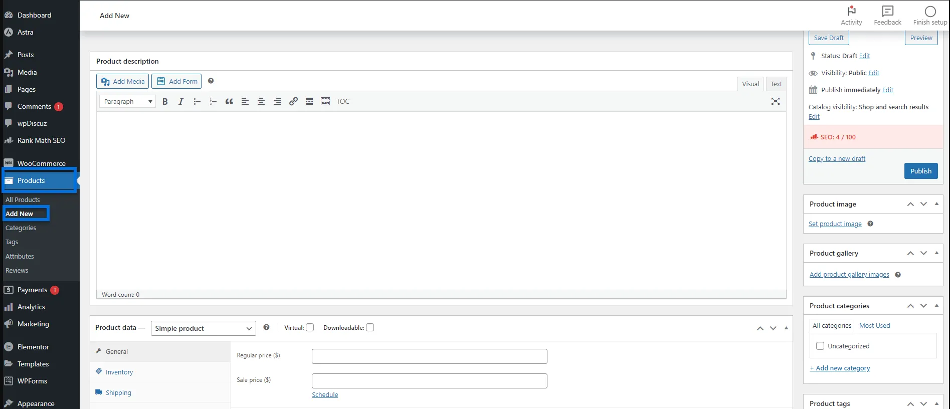 Thêm sản phẩm vào WooCommerce