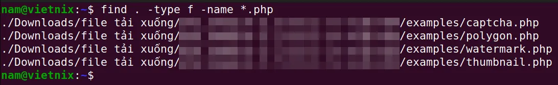 Tìm các file PHP theo tên