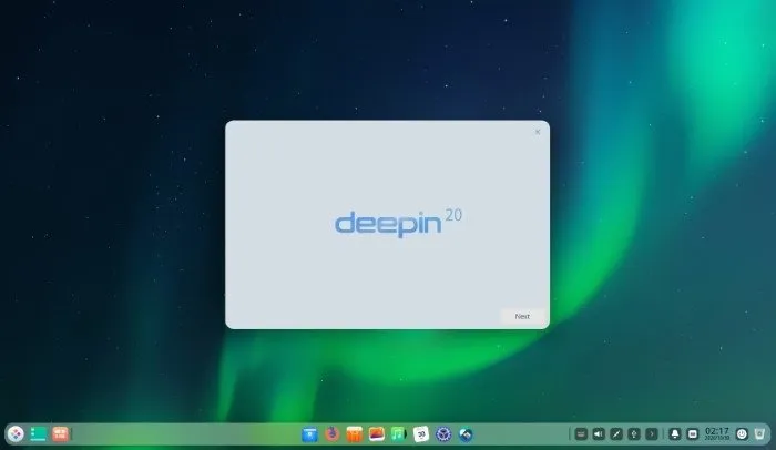 Giao diện của hệ điều hành Deepin Linux