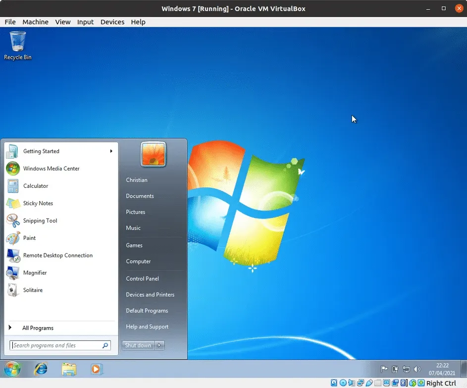 Cài đặt trên máy ảo Windows