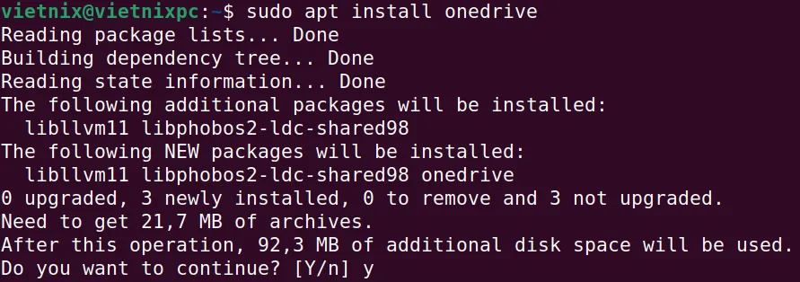 Cài đặt OneDrive