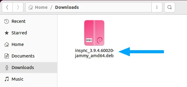 Xem package trong thư mục Downloads