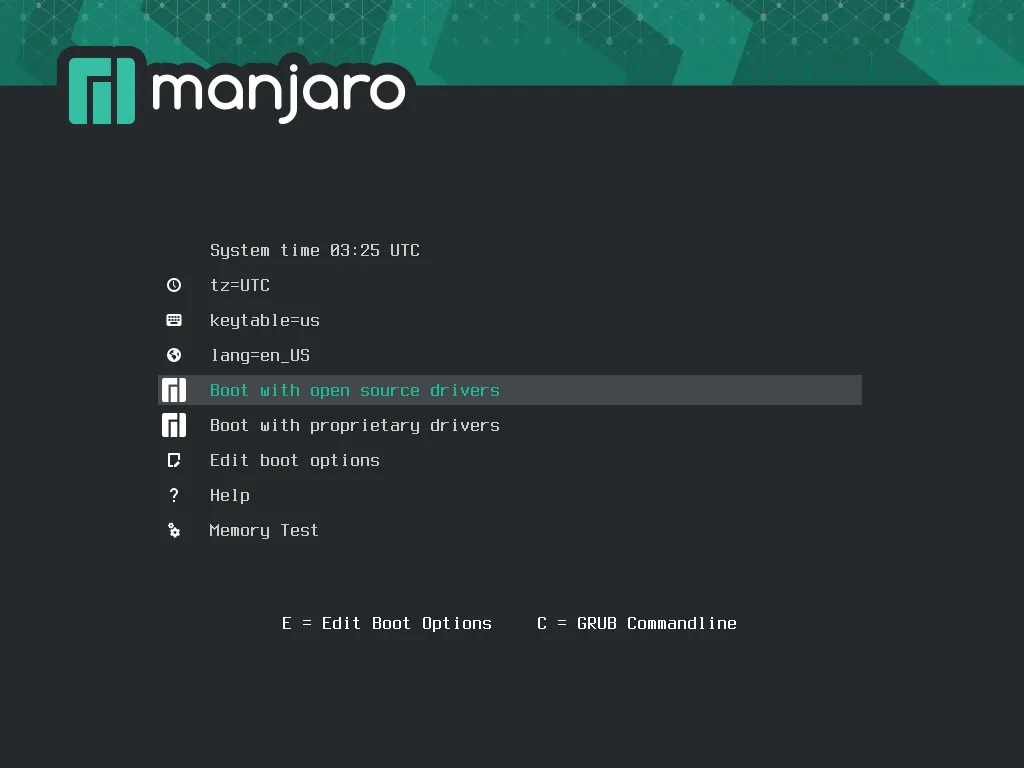 Hướng dẫn cài đặt Manjaro Linux cho PC 28 Chọn file boot đã tải về và bắt đầu cài đặt