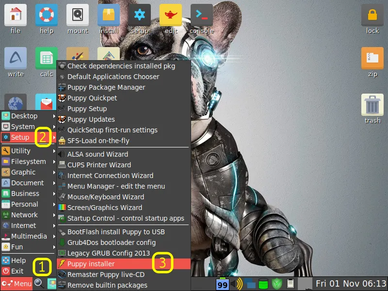Chọn Puppy Installer