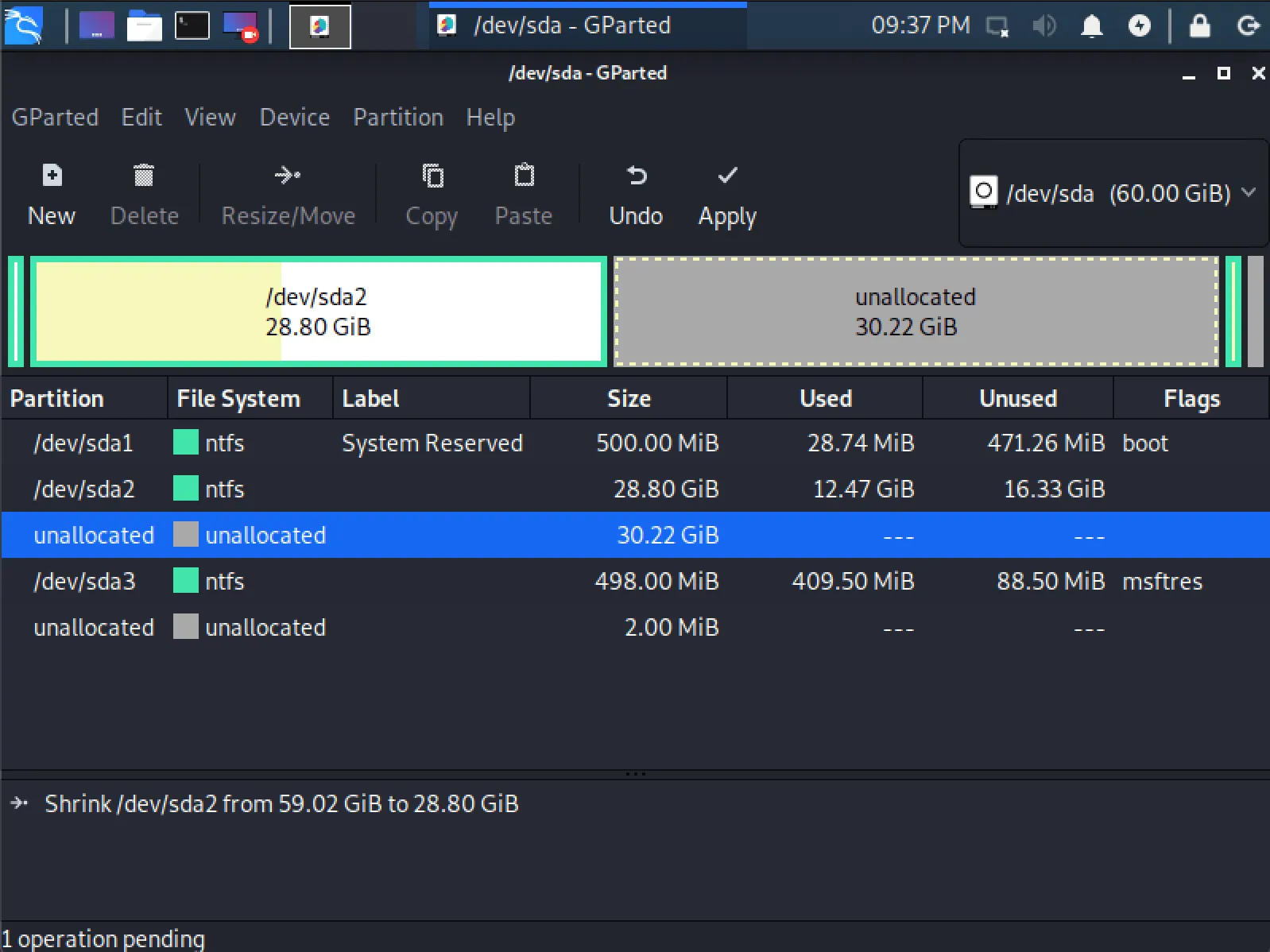 Hướng dẫn cài Kali Linux chạy song song với Windows 10 32 Chia phân vùng cho Kali Linux