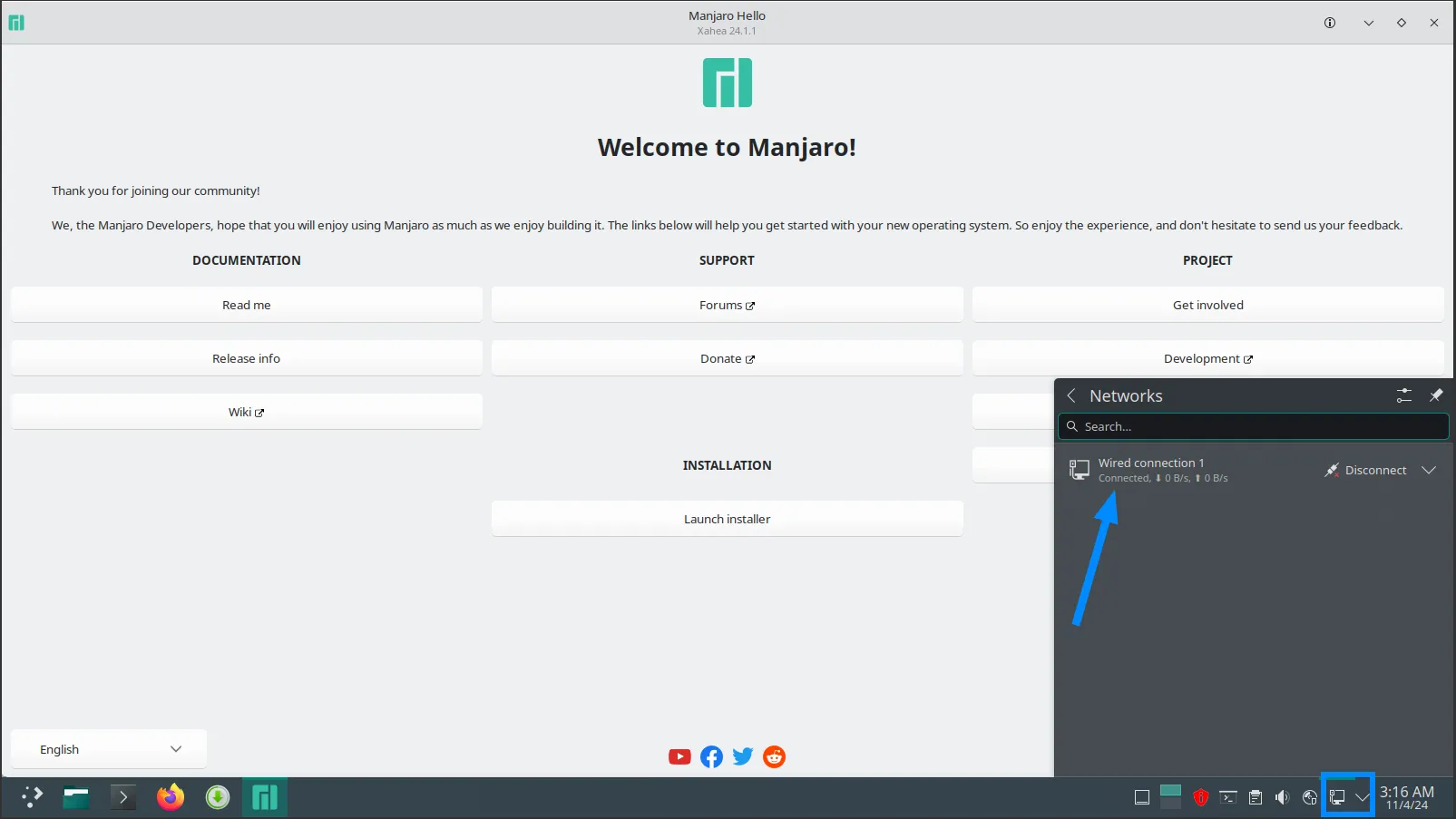 Hướng dẫn cài đặt Manjaro Linux cho PC 31 Kết nối mạng cho Manjaro