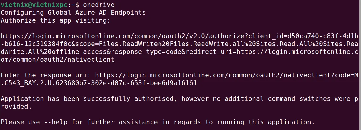Copy link rồi paste vào terminal