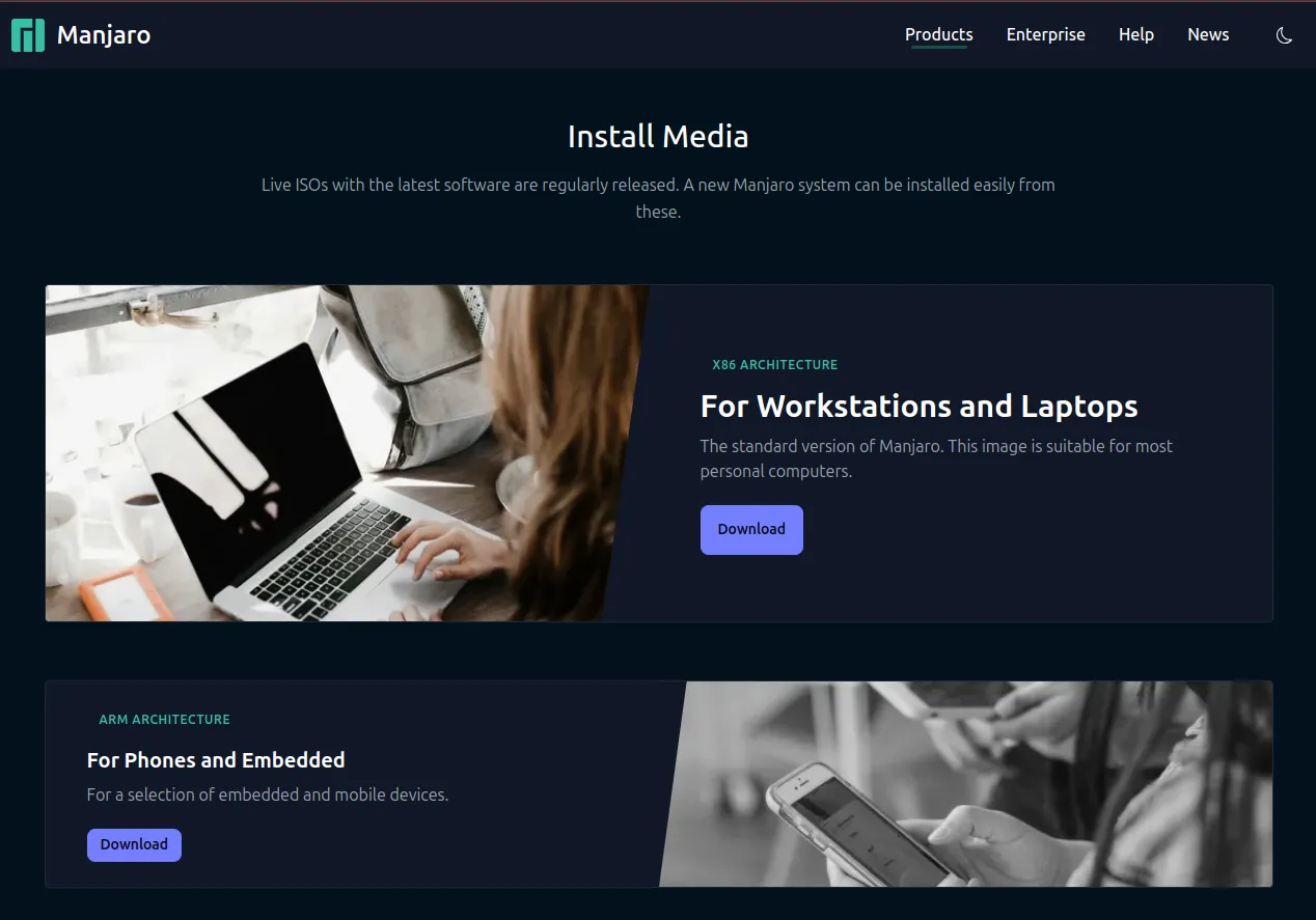 Hướng dẫn cài đặt Manjaro Linux cho PC 24 Vào trang chủ để tùy chọn cài đặt