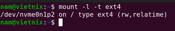 Ví dụ mount file system