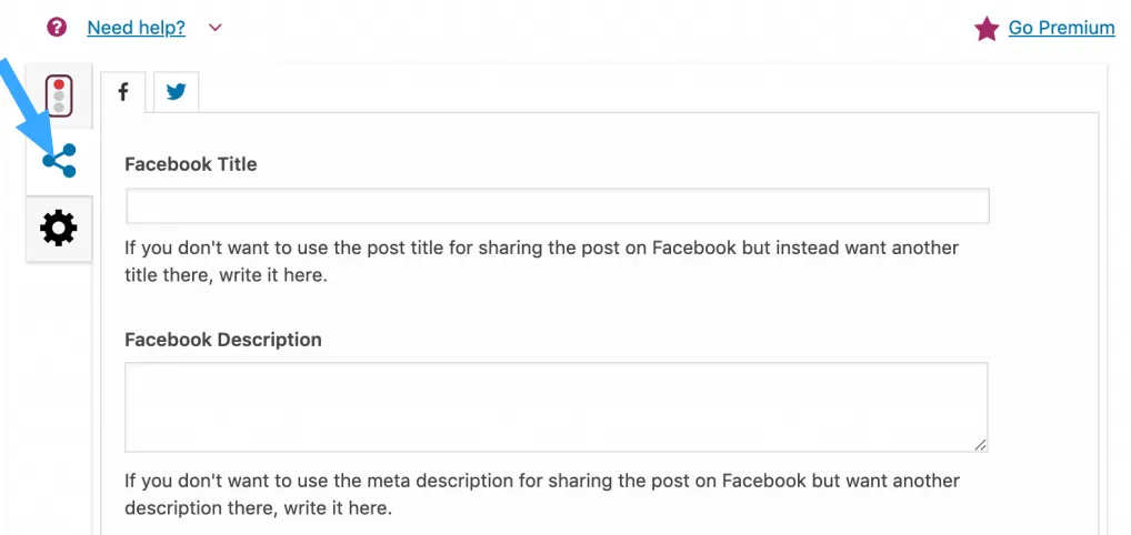 Tab Social Media trong Yoast SEO
