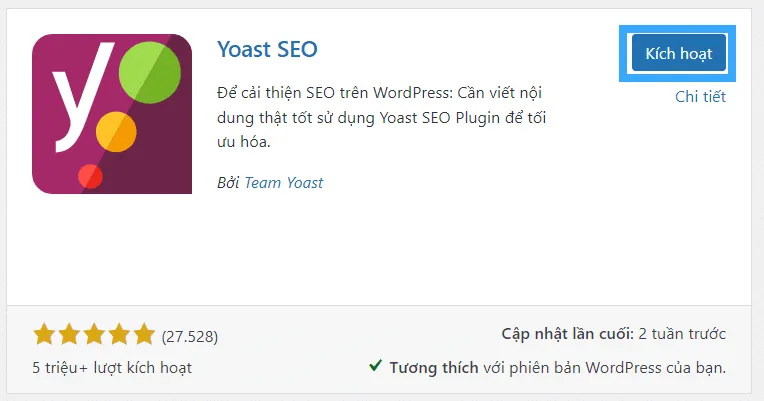 Kích hoạt plugin