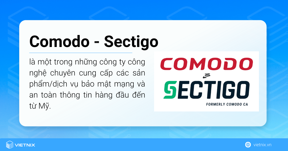 Comodo (nay đã đổi tên thành Sectigo)