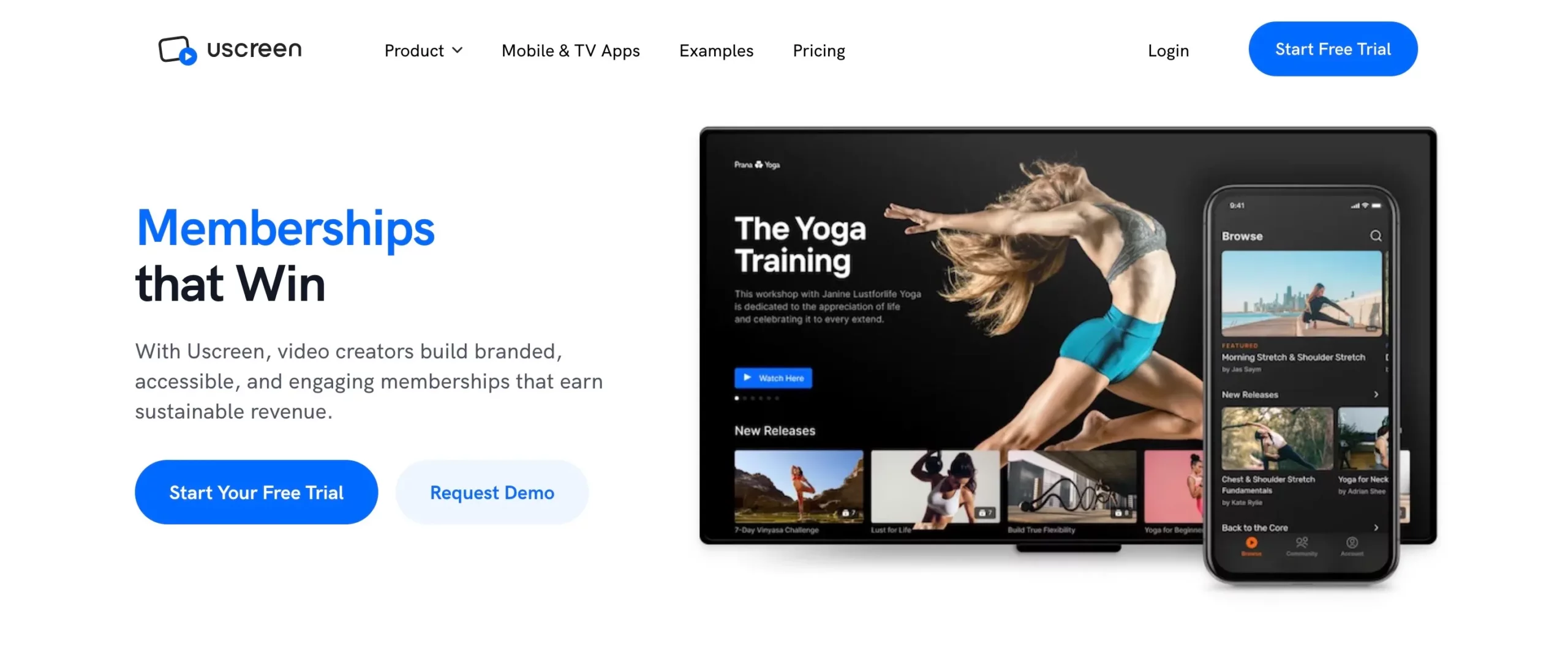Uscreen là dịch vụ video hosting đa năng cho phép bạn trình chiếu và kiếm tiền từ nội dung theo yêu cầu (VOD)