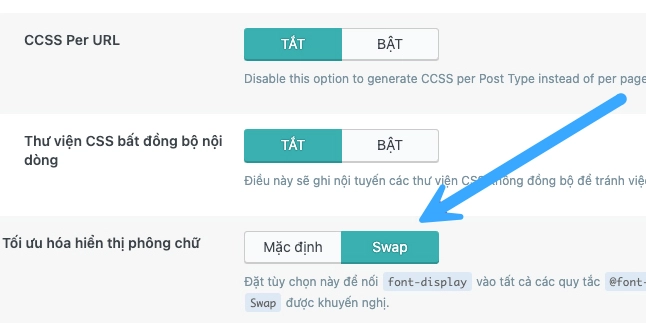 Tối ưu hóa hiển thị phông chữ