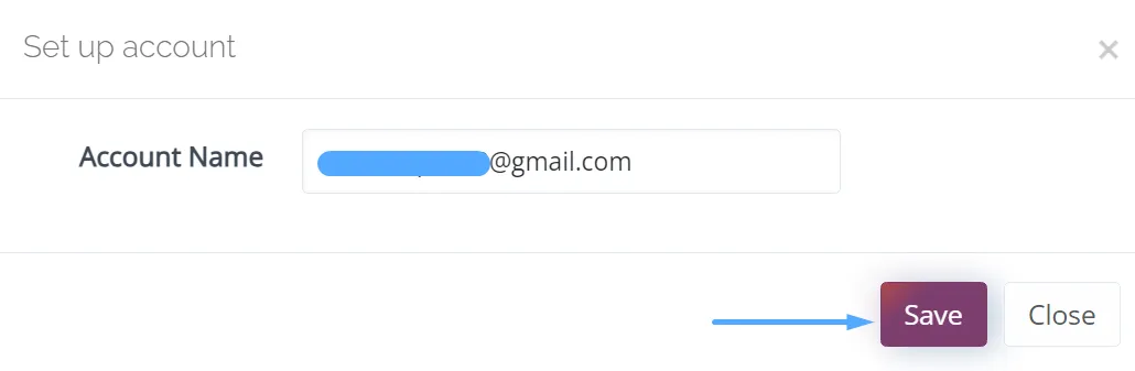 Điền tài khoản Google sẽ sử dụng