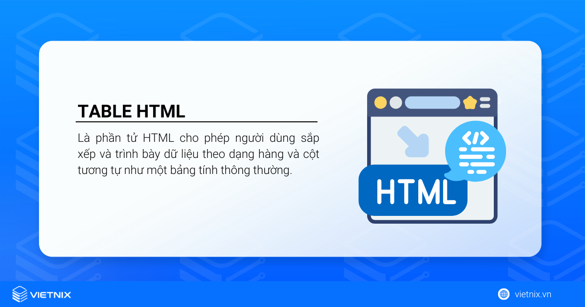 Table HTML là gì