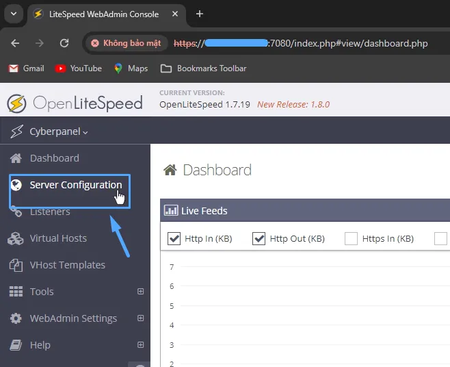 Chọn cấu hình server