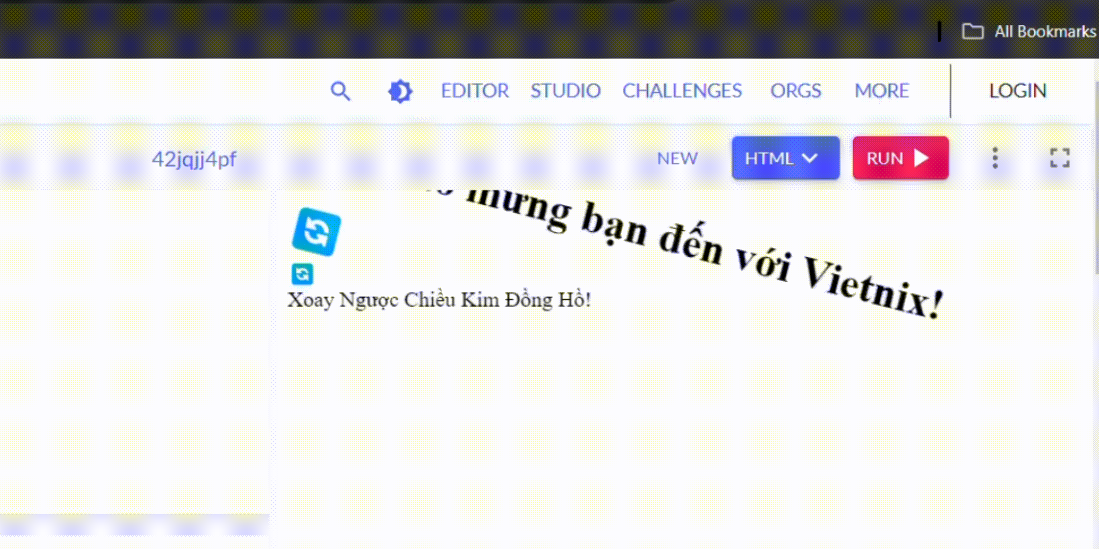Hình ảnh trả về sao khi dùng slide-in animation