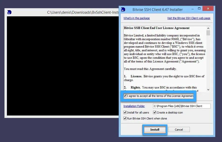 Cài đặt noVNC để truy cập từ xa bằng Bitvise SSH Client