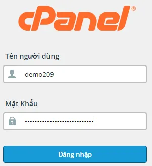 Đăng nhập vào cPanel