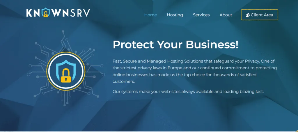 Thông tin chi tiết về dịch vụ lưu trữ DMCA Ignored Hosting đảm bảo an toàn 63 KnownSRV là nhà cung cấp dịch vụ web hosting uy tín đến từ châu Âu