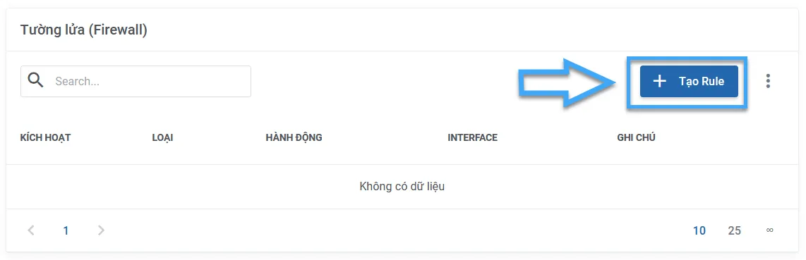 Tạo rule mới