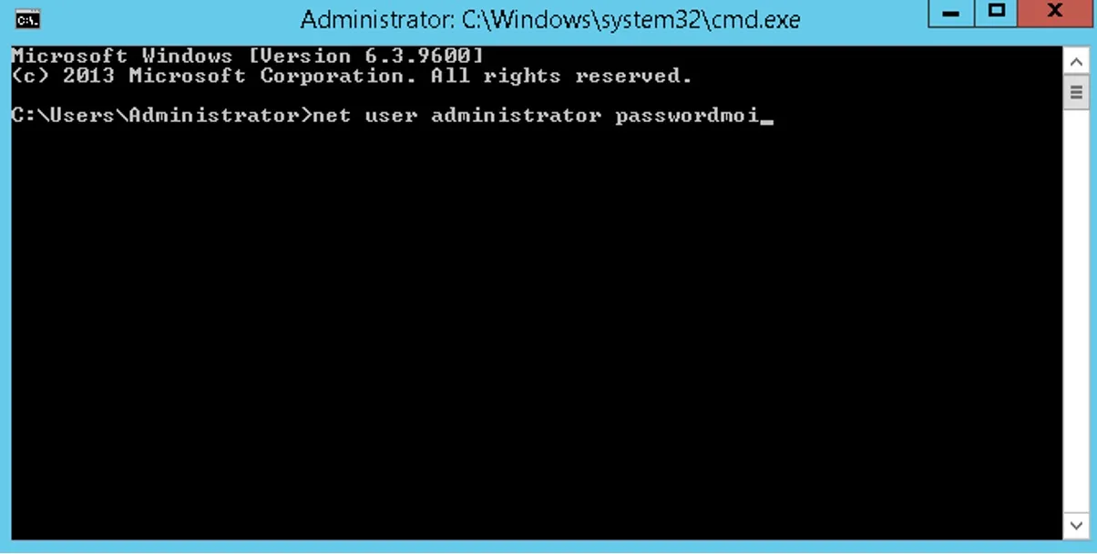 Thay đổi mật khẩu qua Command Line