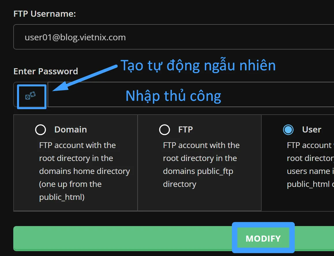 Đổi mật khẩu mới
