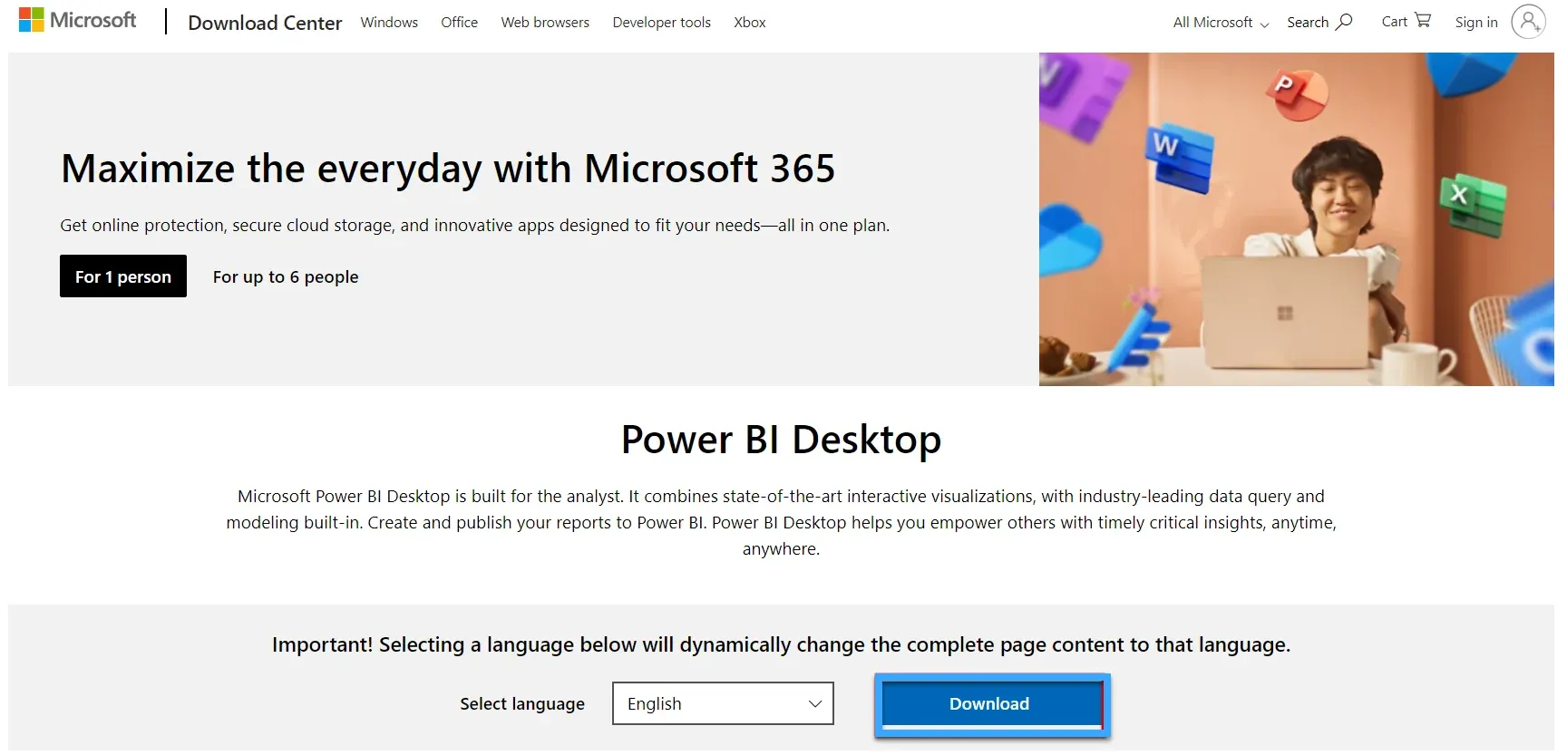 Cài đặt Power BI Desktop