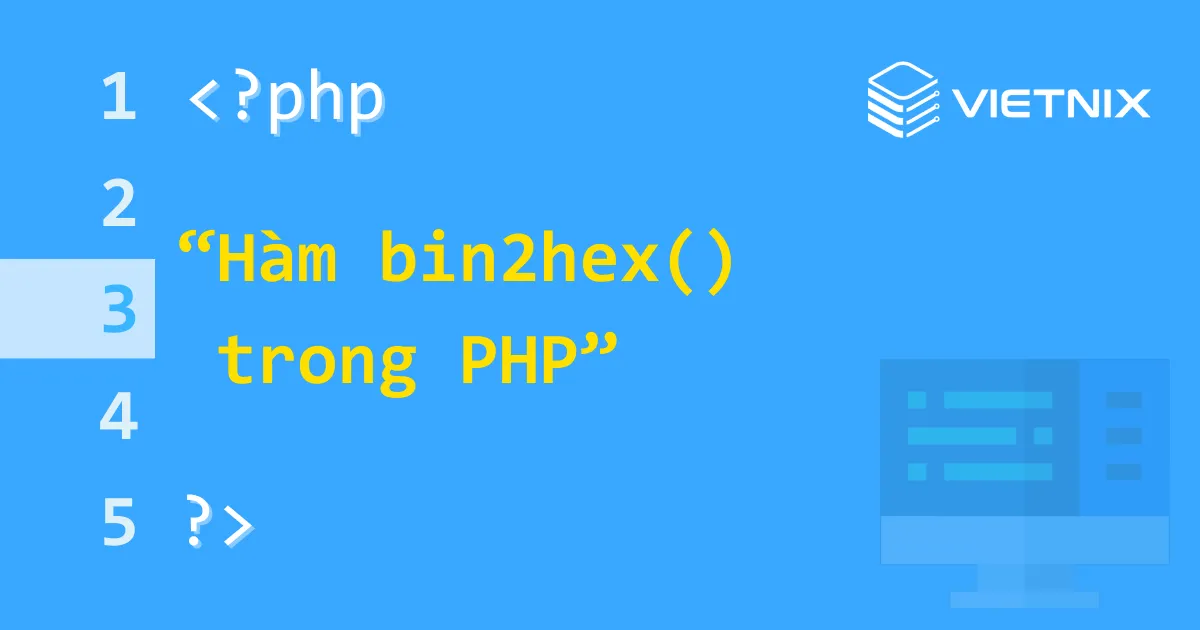Hàm bin2hex() trong PHP