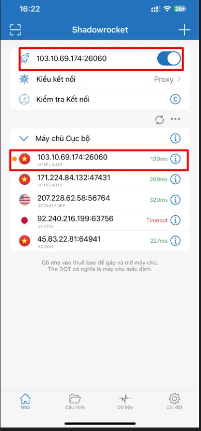 Kiểm tra lại địa chỉ IP