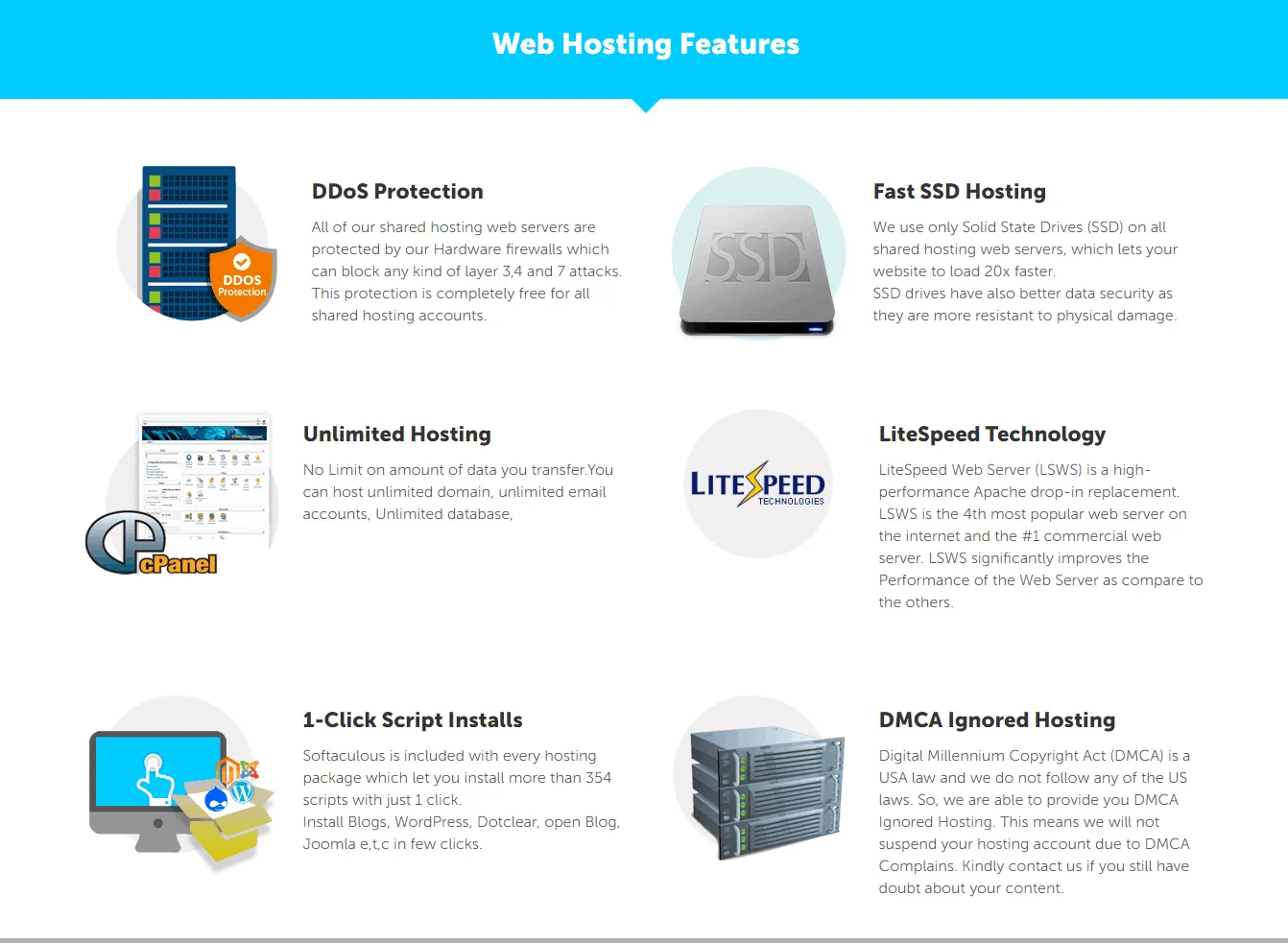 Thông tin chi tiết về dịch vụ lưu trữ DMCA Ignored Hosting đảm bảo an toàn 52 Một số tính năng nổi bật của BlueAngelHost