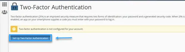 Click chọn “Set-up Two Factor Authentication”