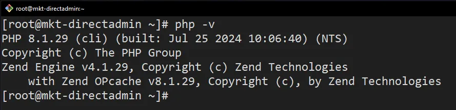 Kiểm tra version của OPcache qua PHP