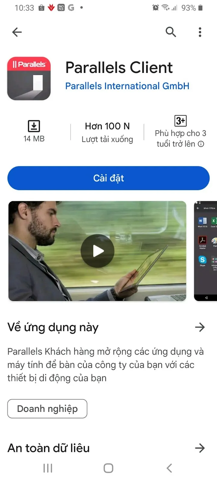 Tìm kiếm Parallels Remote Client trên Google Play Store