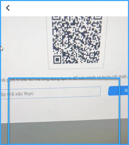 Tiến hành quét mã QR