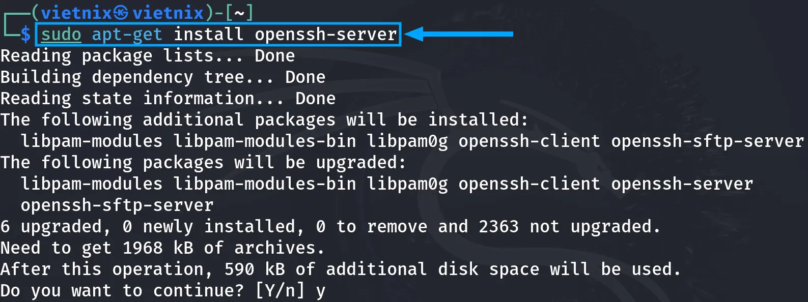 Thiết lập server để làm nơi nhận các kết nối SSH