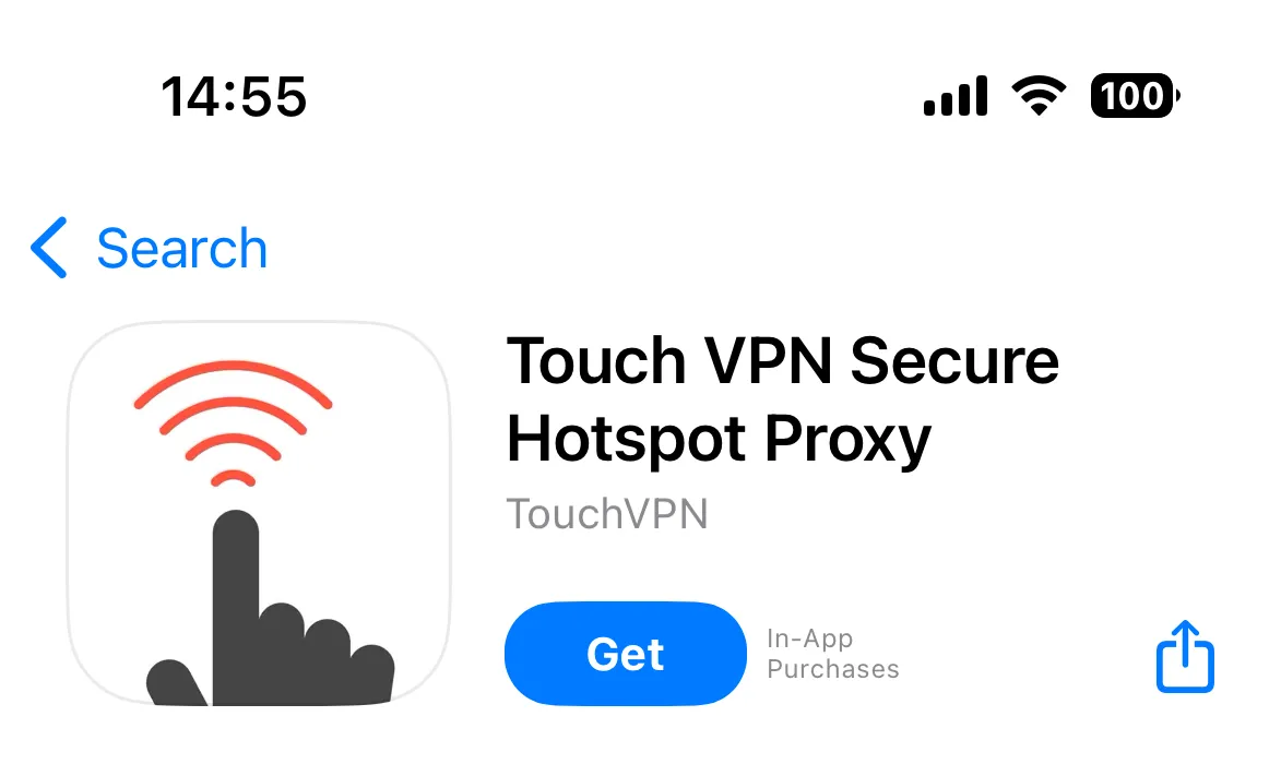 Cài đặt Touch VPN trên điện thoại