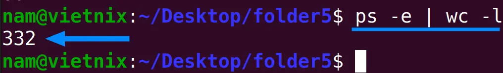 Đếm số lượng Process đang chạy bằng lệnh wc trong Linux