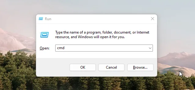 Mở Command Prompt