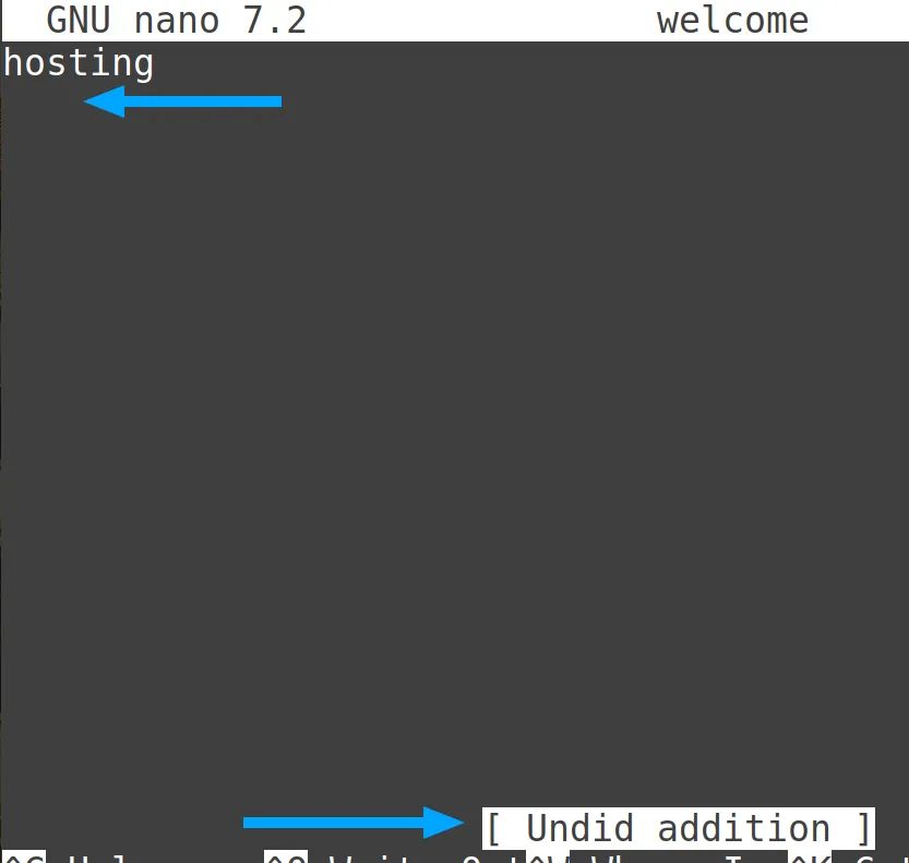 13 ví dụ sử dụng lệnh nano trong Linux hữu ích 64 hien thi ket qua cua viec undo