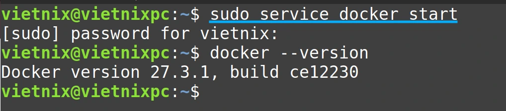 Khởi động Docker Daemon